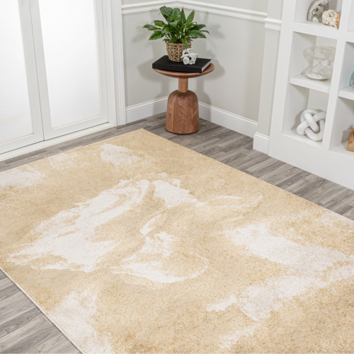 Tapis moderne bicolore abstrait Petalo