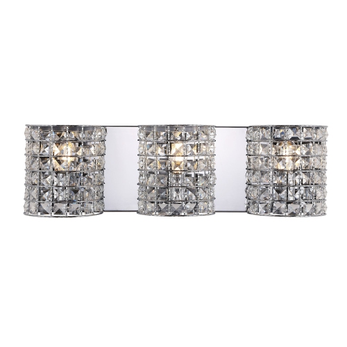 Image 1 of 7.. Clara Deco Metal/Crystal Classic Glam LED Vanity Light