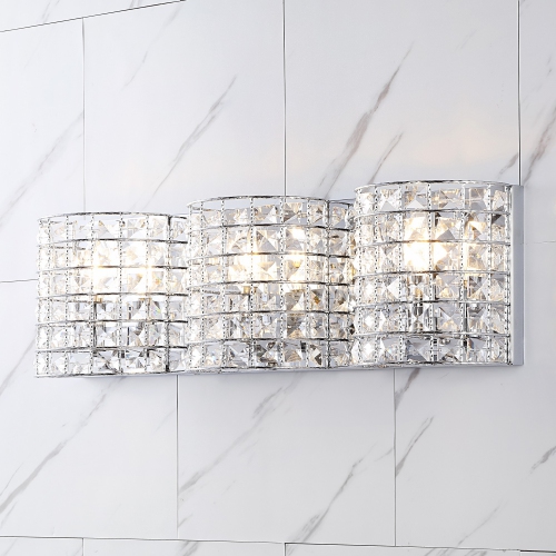 Clara Deco Metal/Crystal Classic Glam LED Vanity Light