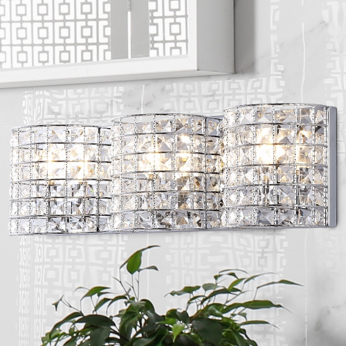 Clara Deco Metal/Crystal Classic Glam LED Vanity Light