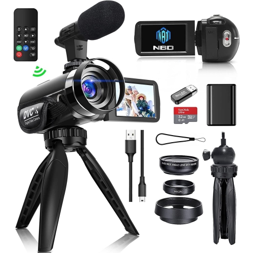 Caméscope 2,7K caméra vidéo Ultra HD 42 Mpx 18X YouTube Live Stream enregistreur vidéo avec carte TF 32 Go