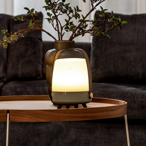 kooduu Lite-up Play Mini Bluetooth Wireless Speaker and LED Lamp, Sound by JBL, Petroleum