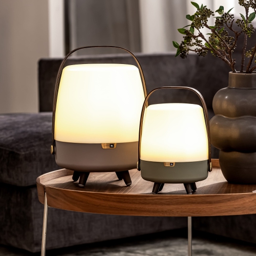 kooduu Lite-up Play Mini Bluetooth Wireless Speaker and LED Lamp, Sound by JBL, Petroleum