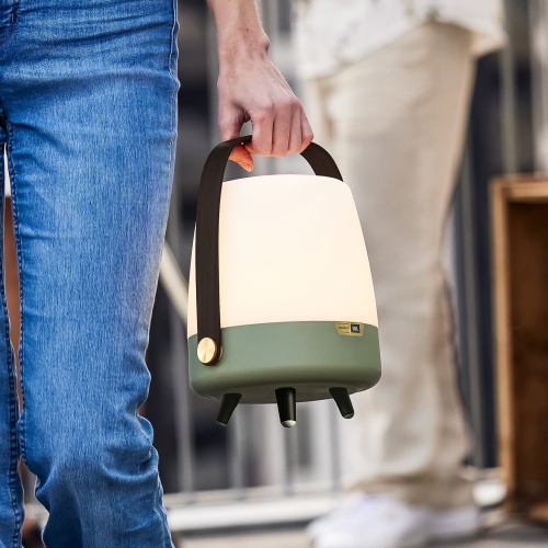 kooduu Lite-up Play Mini Bluetooth Wireless Speaker and LED Lamp, Sound by JBL, Petroleum