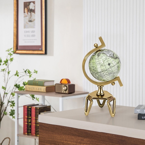 Gymax 5/8/10'' Geographic Rotating World Globe w/ Triangle Metal Stand Meridian Educational