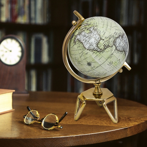 Gymax 5/8/10'' Geographic Rotating World Globe w/ Triangle Metal Stand Meridian Educational