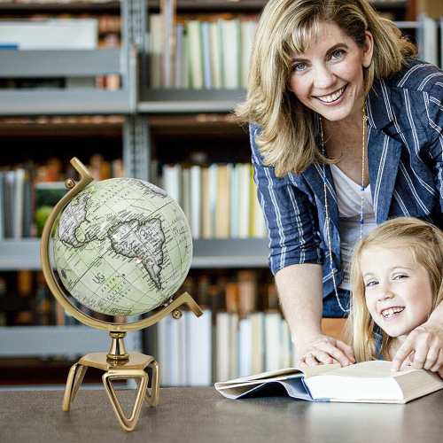 Gymax 5/8/10'' Geographic Rotating World Globe w/ Triangle Metal Stand Meridian Educational