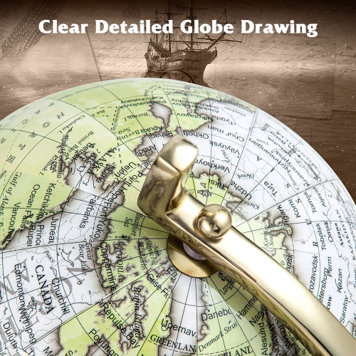 Gymax 5/8/10'' Geographic Rotating World Globe w/ Triangle Metal Stand Meridian Educational