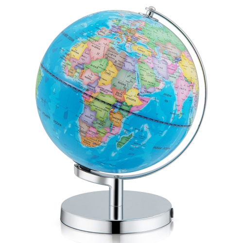 Gymax 9'' World Globe 3-in-1 Desktop Spinning Earth w/ Illuminated Constellation Maps