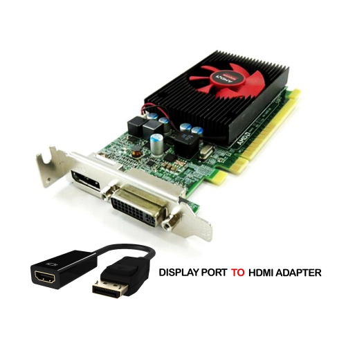 Refurbished - Dell AMD Radeon R5 430 High-Performance Graphics Card, 2GB DDR5 Memory, 64 Bit PCI Express x16 Video Card, Low Profile, Display/ DVI po