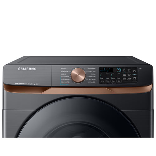 Samsung 5.8 Cu. Ft. High Efficiency Front Load Steam Washer (WF50BG8300AVUS) - Black Stainless Steel