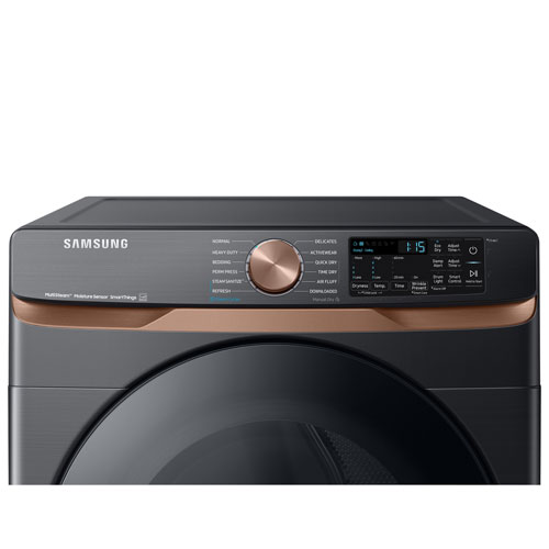 Samsung 7.5 Cu. Ft. Electric Steam Dryer - Black Stainless Steel