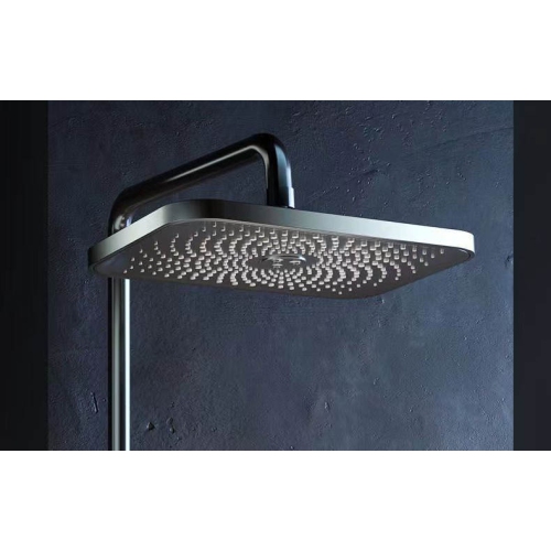 Shower Faucet Set Gun Gray Digital Display Shower System, 4 Function Bathroom Rain Shower Combo Set Brass Bathtub Faucet with 3 Mode Hand Shower and