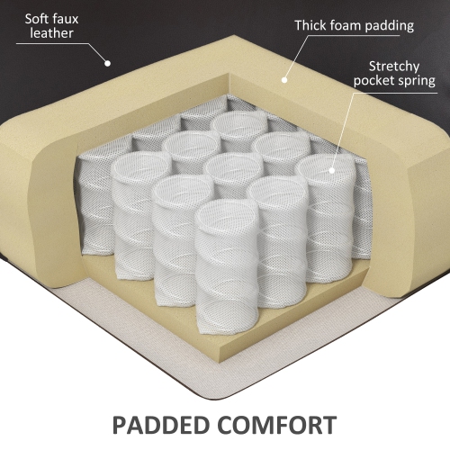 HOMCOM Power Lift Chair for Elderly, PU Leather Upholstered Electric Recliner Chair with Quick Assembly, Remote, Footrest, Side Pockets, Reclining