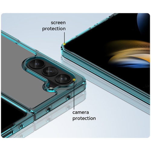 Étui rigide en acrylique gris transparent de PANDACO pour Galaxy Z Fold5 de Samsung