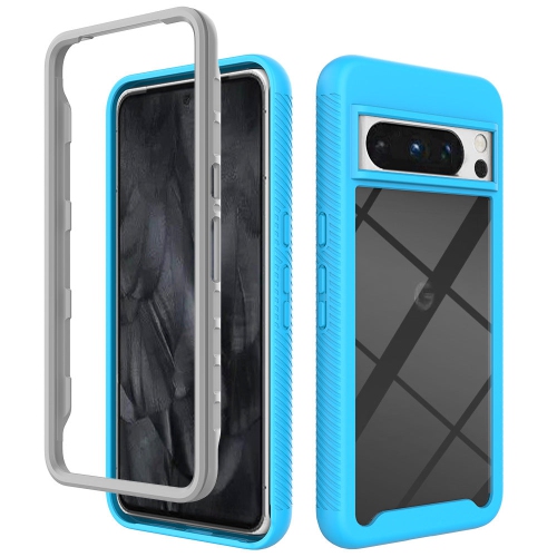 PANDACO Sky Blue Guardian Clear Case for Google Pixel 8 Pro