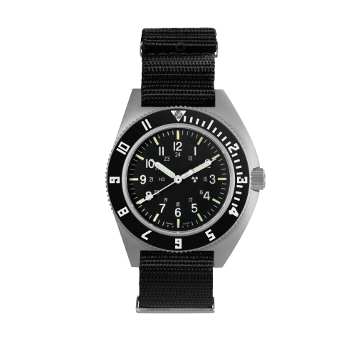 MARATHON - navigateur d'acier stérile sur nylon Debestan 41&nbsp;mm