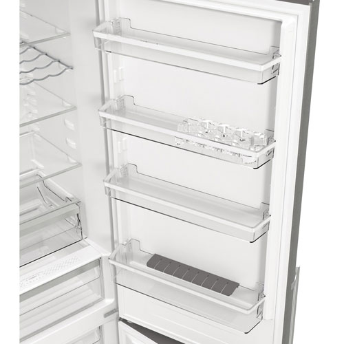 Smeg 24" 12.5 Cu. Ft. Bottom Freezer Refrigerator with LED Lighting (FC20UXDNE) - Stainless Steel