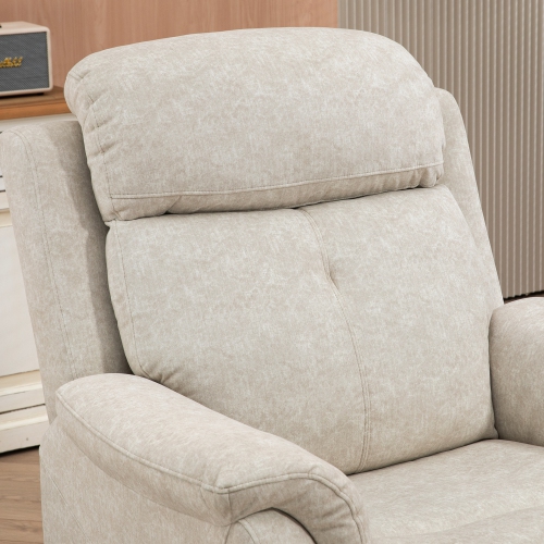 Fauteuil de massage inclinable de HOMCOM avec vibrations à 8 points, fauteuil inclinable manuel en tissu pour le salon avec pochettes latérales,