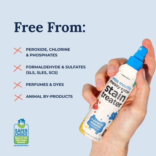 Miss Mouth's Messy Eater Stain Treater Spray - 4oz Stain Remover - Newborn & Baby Essentials - No Dry Cleaning Food, Grease, Coffee Off Laundry,