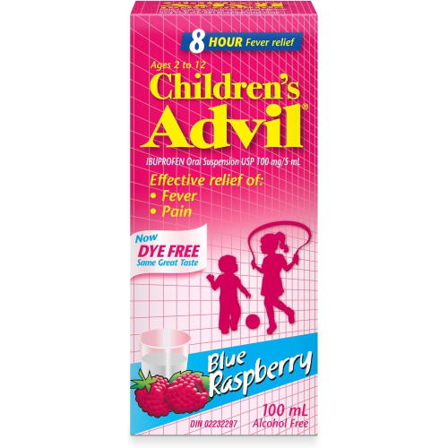 Children's Advil Dye Free Suspension 100 milliliter