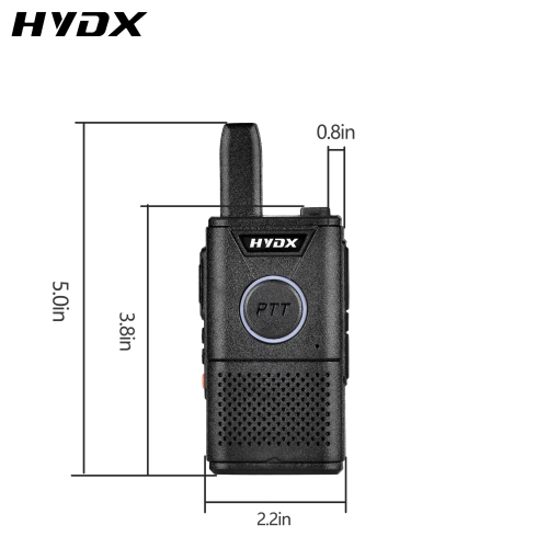 Compact Black Walkie Talkies - Set of 6, Licensed-Free