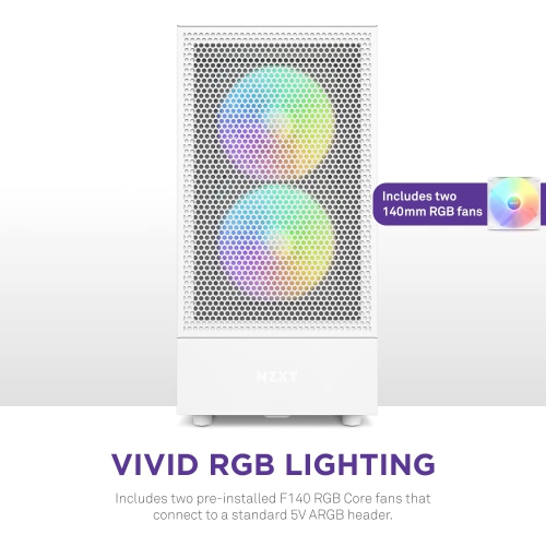 NZXT H5 Flow RGB - White