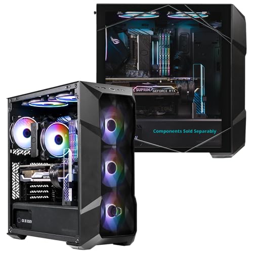 Cooler Master TD500 Mesh V2 ATX PC Gaming Mid-Tower Case with Polygonal Mesh Airflow Panel, Crystalline Tempered Glass, 3X 120mm, ARGB Fan Hub, USB