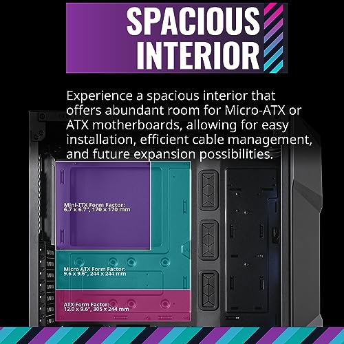 Cooler Master TD500 Mesh V2 ATX PC Gaming Mid-Tower Case with Polygonal Mesh Airflow Panel, Crystalline Tempered Glass, 3X 120mm, ARGB Fan Hub, USB