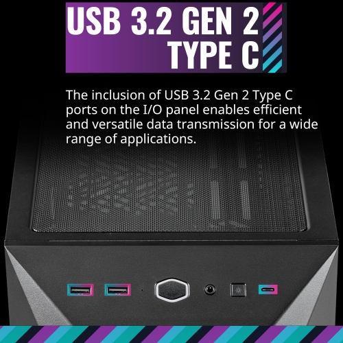 Cooler Master TD500 Mesh V2 ATX PC Gaming Mid-Tower Case with Polygonal Mesh Airflow Panel, Crystalline Tempered Glass, 3X 120mm, ARGB Fan Hub, USB