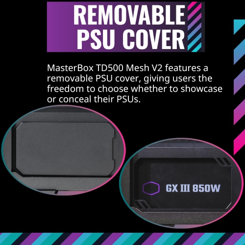 Cooler Master TD500 Mesh V2 ATX PC Gaming Mid-Tower Case with Polygonal Mesh Airflow Panel, Crystalline Tempered Glass, 3X 120mm, ARGB Fan Hub, USB