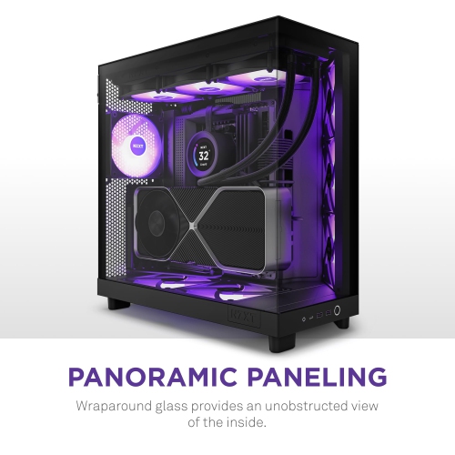 NZXT H6 Flow RGB Compact Dual-Chamber Mid-Tower Airflow Case with RGB Fans