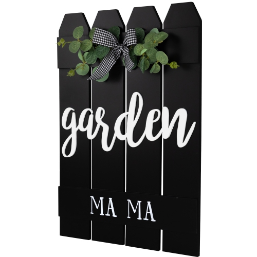 Garden Ma Ma Picket Fence Wooden Wall Sign - 19.25"