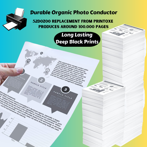 52D0Z00 Compatible Drum 52D0ZA0 520ZA 520Z 520A Replacement for Lexmark MX710DE MX710DHE MX717DE MX718D MX711DE MX810DE MX810DFE MX810DME MS710dn