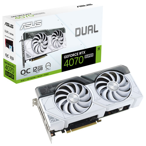 ASUS Dual GeForce RTX 4070 Super OC Edition 12GB GDDR6X Video Card