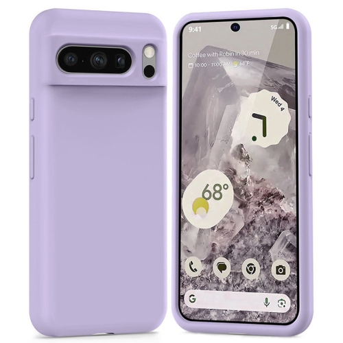 PANDACO Soft Shell Matte Pastel Purple Case for Google Pixel 8 Pro