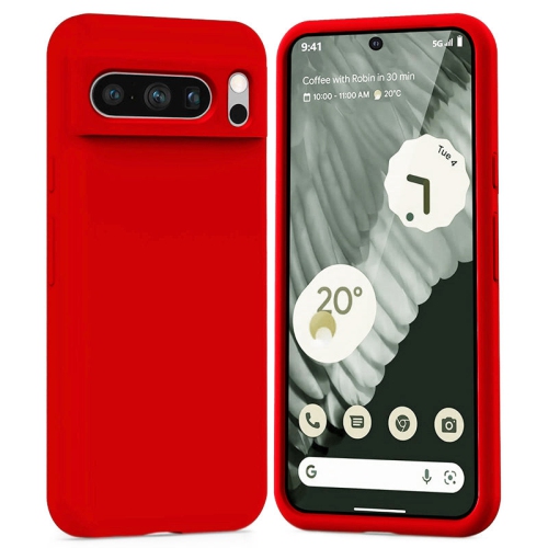 PANDACO Soft Shell Matte Red Case for Google Pixel 8 Pro