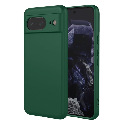 Image 1 de 3.. Étui souple vert forêt mat de PANDACO pour Pixel 8 de Google