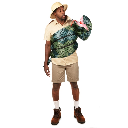 Chemise Zoo Keeper XL pour homme, motif humour avec marionnette verte Boa  Constrictor - style animal farci