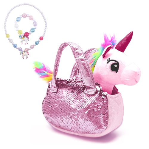 Plush Unicorn Over the Shoulder Small Messenger Bag – Youeni