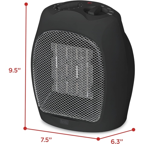 BLACK DECKER Electric Heater Portable Heater with 3 Settings