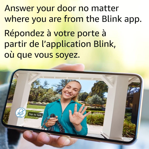 Sonnette vidéo de Blink avec module Sync 2 - Blanc