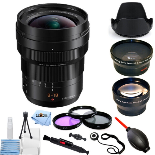 PANASONIC  Leica Dg Vario-Elmarit 8-18MM F/2.8-4 Asph. Lens + Deluxe Bundle