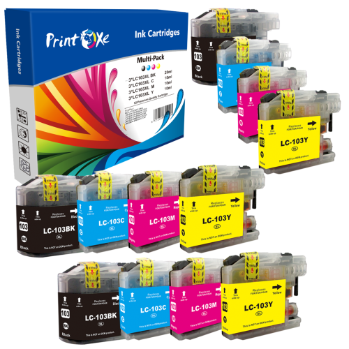 LC 101XL / 103 XL Compatible 3 Sets for Brother DCP J152W & MFC J245 J285DW J4310DW J4410DW J450DW , J4510DW J4610DW J470DW J4710DW J475DW J650DW