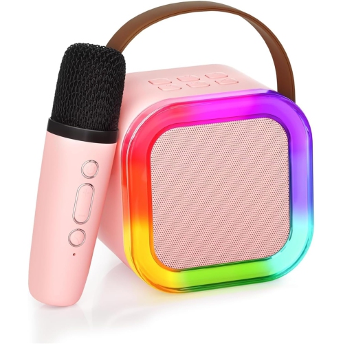 Mini microphones karaoké pour enfants - haut-parleur Bluetooth portatif avec microphone sans fil, jouets amusants pour enfants de 4 à 12 ans et plus