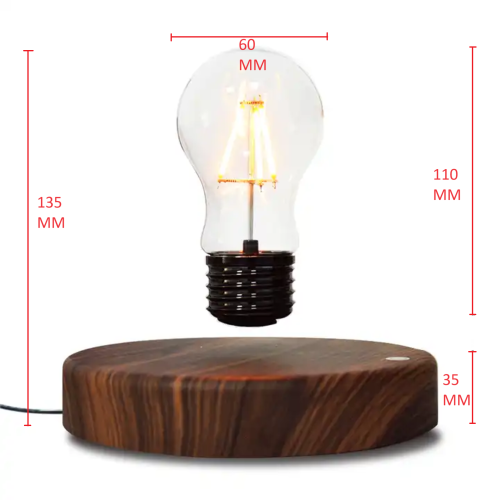 LED bulb Lamp - floating light with touch control and 360° motion, Light meets levitation, Upgraded 2024