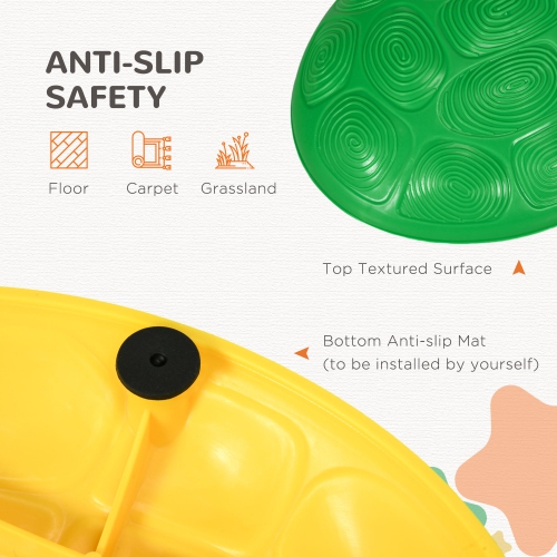 Outsunny Stepping Stones Kids with Anti-slip Mat, 12 PCs Balance Stepping Stones Obstacle Course, Indoor Outdoor Play Equipment Toys for Ages 3-8