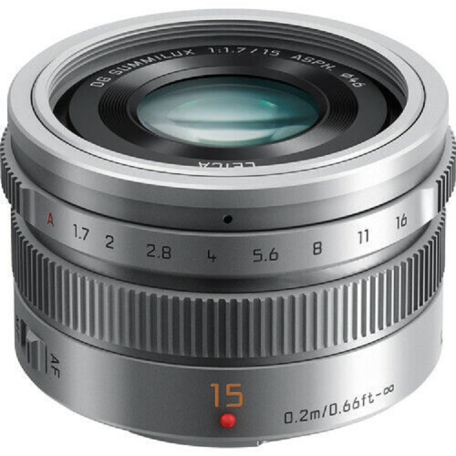 Panasonic LUMIX G Leica DG Summilux 15mm f/1.7 ASPH. Lens Silver 