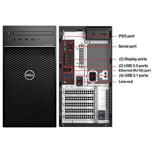 Dell Precision 3630 Tower Desktop PC Intel Core i7 8th Gen up to 4.60 GHz 16GB DDR4 RAM 2TB SSD Windows 11 Pro Bluetooth WIFI Adapter by DELL - Refurbished condition - Image 5