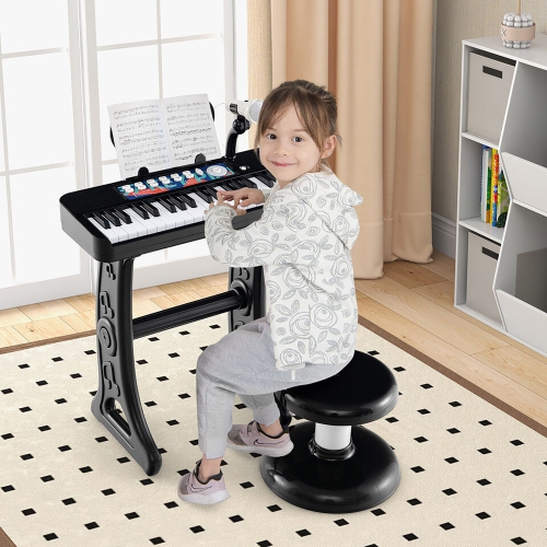 Gymax 37-Key Kids Piano Keyboard Toy Musical Electronic Instrument w/ Stool